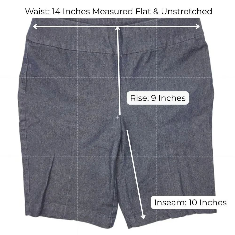 Chico's Bermuda Shorts Women's 00, XS Short So Slimming Pull On Vacation Travel - Picture 3 of 4